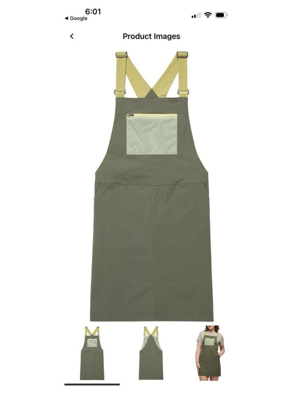 Cotopaxi Women’s Tolima Overall Dress XS Color Fatigue